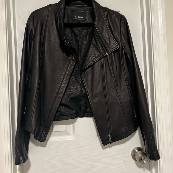 Sam Edelman medium black leather jacket - Picture 1 of 2